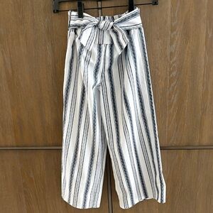 Striped High-Waist Tie Pants NWOT